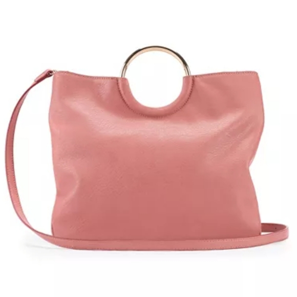 LC Lauren Conrad O-Ring Heart Convertible Crossbody Bag